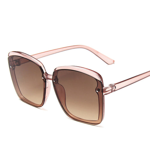 2020 Oversize Square Sunglasses Women Vacation Beach Sun Glasses Luxury Vintage Brand