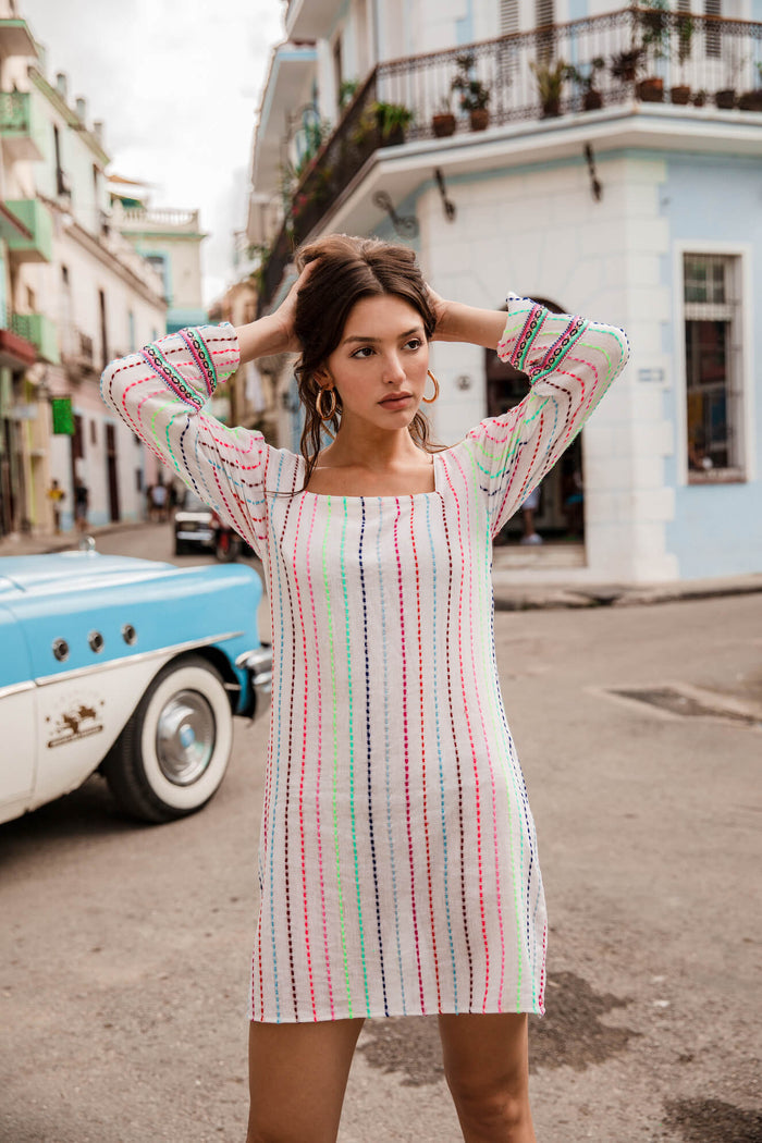 80s Puff Sleeve Mini Dress