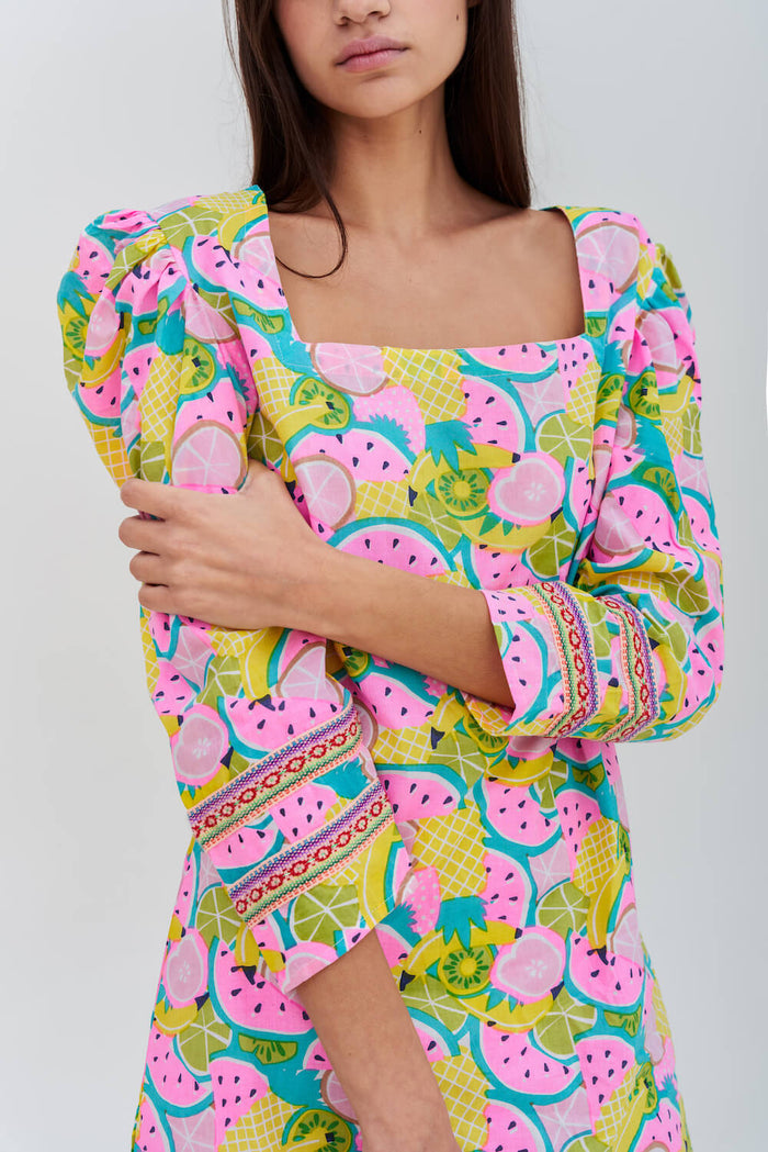 80s Puff Sleeve Mini Dress