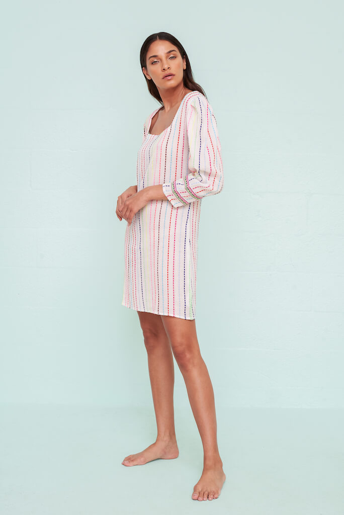 80s Puff Sleeve Mini Dress