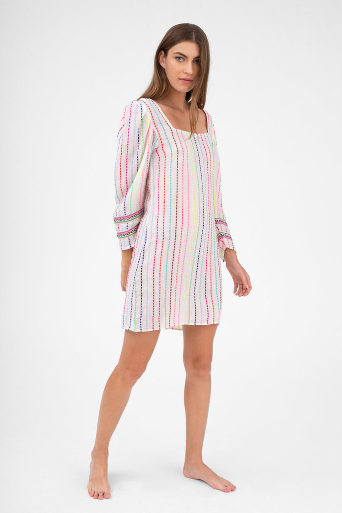 80s Puff Sleeve Mini Dress