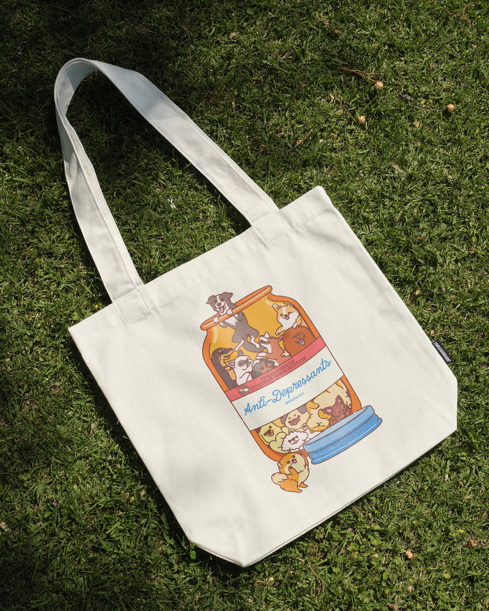 Anti-Depressants Dog Edition Tote Bag Australia Online