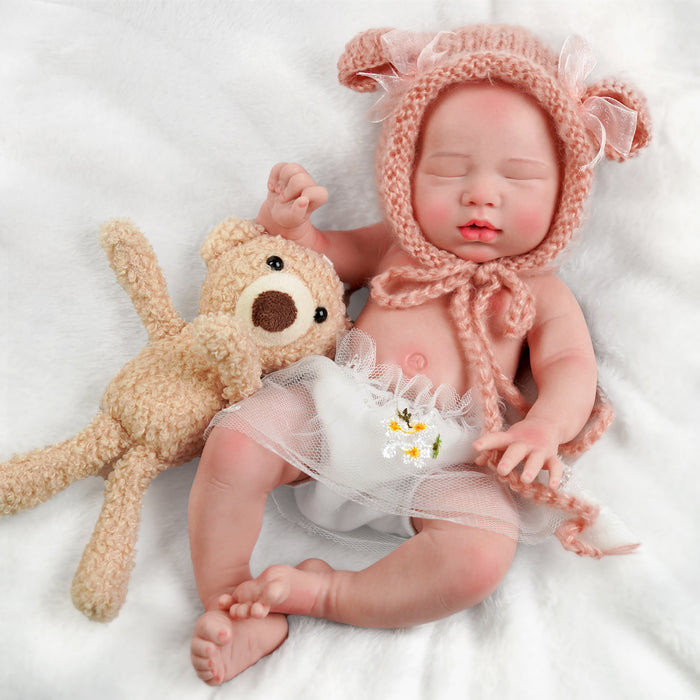 Babeside 12" Full Silicone Sleeping Reborn Baby Girl Gina