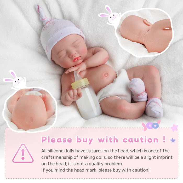 Babeside 12" Full Silicone Sleeping Reborn Baby Girl Gina