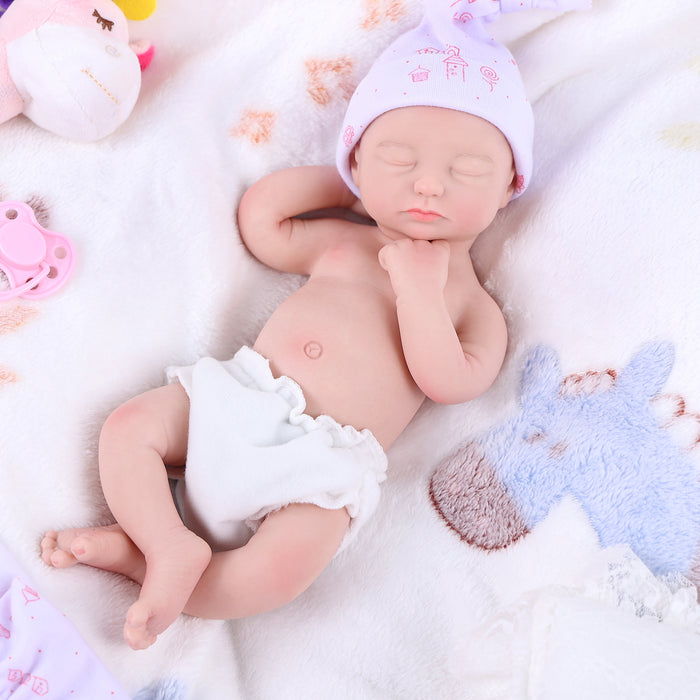 Babeside 12" Full Silicone Sleeping Reborn Baby Girl or Boy Amelia