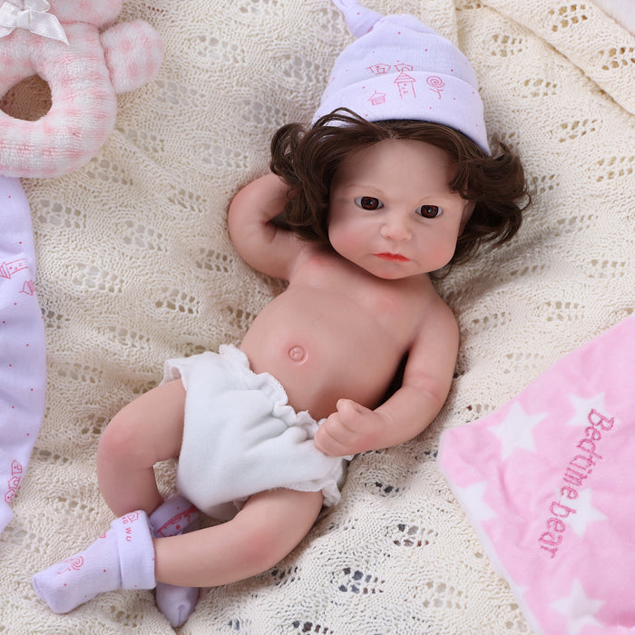 Babeside 12"/16" Full Silicone Blue Eyes Reborn Baby Boy Erika