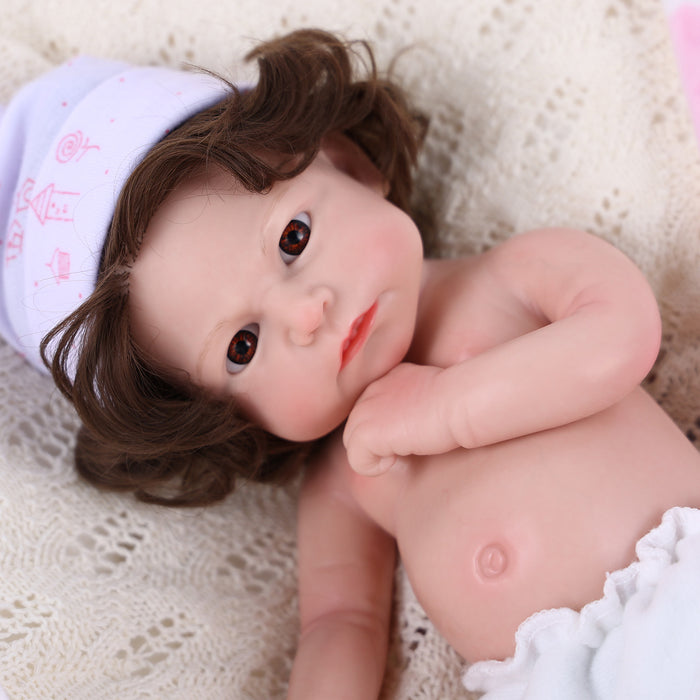 Babeside 12"/16" Full Silicone Blue Eyes Reborn Baby Boy Erika