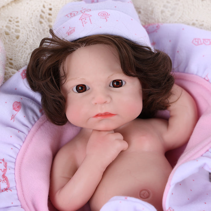 Babeside 12"/16" Full Silicone Blue Eyes Reborn Baby Boy Erika