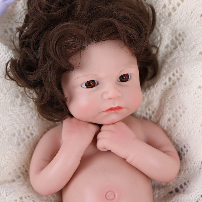 Babeside 12"/16" Full Silicone Blue Eyes Reborn Baby Boy Erika