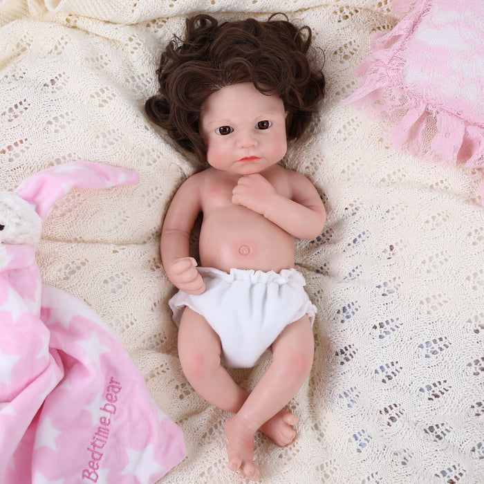 Babeside 12"/16" Full Silicone Blue Eyes Reborn Baby Boy Erika