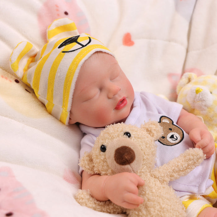 Babeside 16'' Full Silicone Reborn Baby Doll Sleeping Adorable Boy Kay