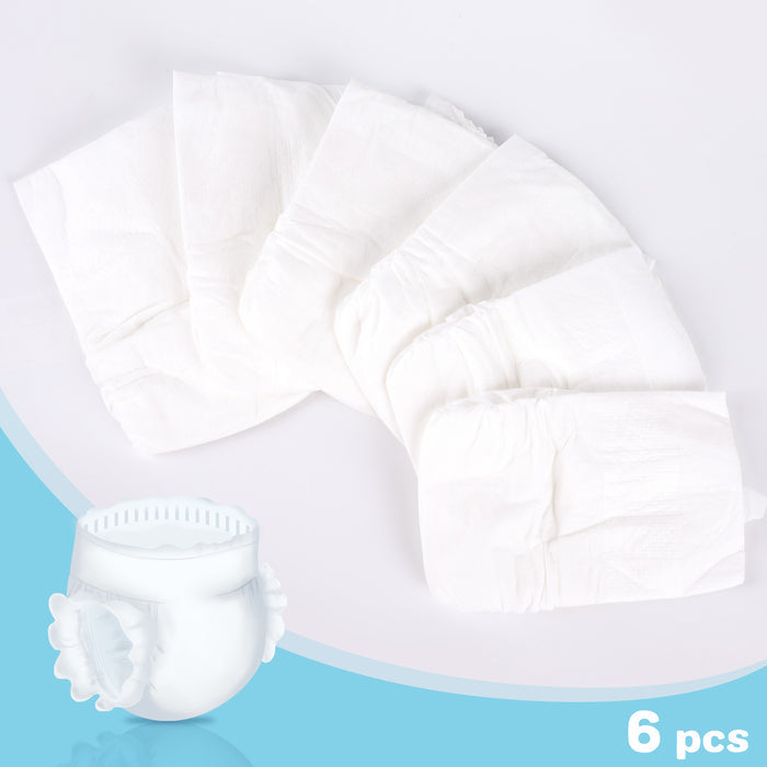 Babeside 17" - 22" Reborn Baby Dolls 6pcs Baby Doll Diaper White
