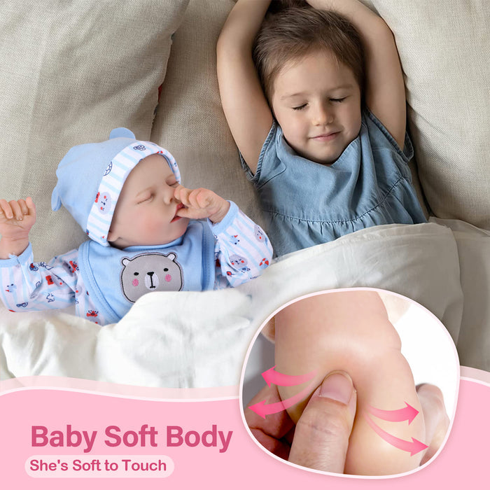 Babeside 17" Realistic Reborn Baby Doll Adorable Infant Baby Girl Twinnie