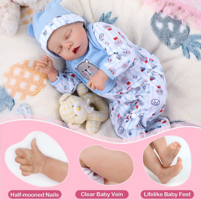 Babeside 17" Realistic Reborn Baby Doll Adorable Infant Baby Girl Twinnie