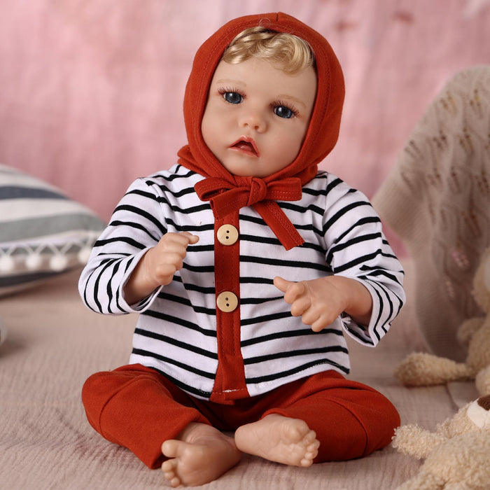 Babeside 17" Reborn Toddler Baby Dolls Boy Amir with Golden Curls