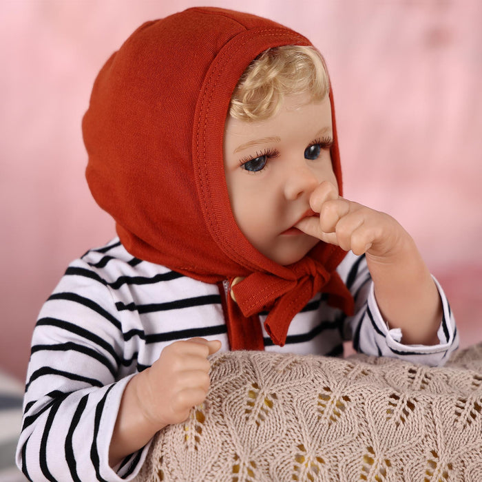 Babeside 17" Reborn Toddler Baby Dolls Boy Amir with Golden Curls