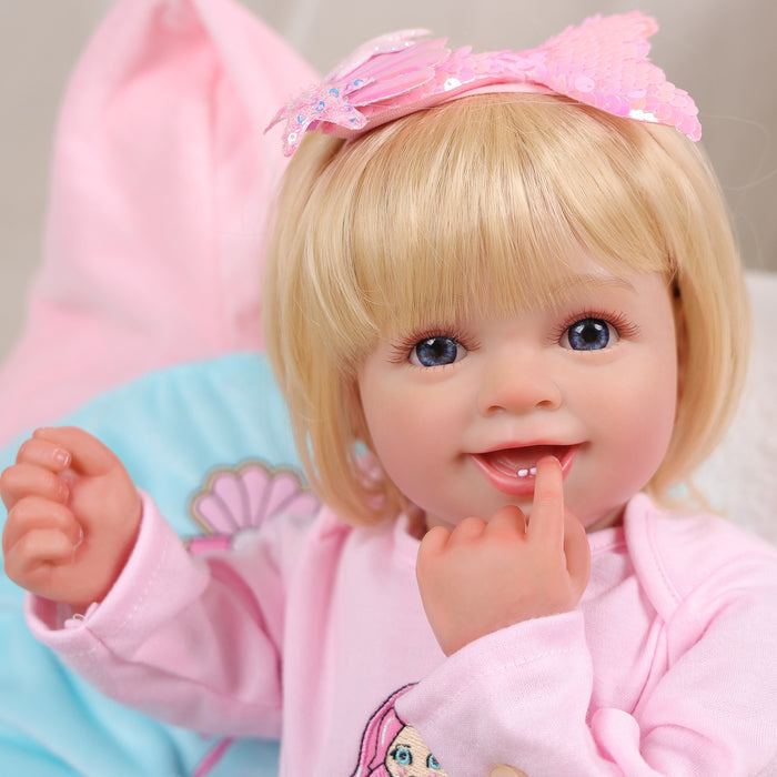 Babeside 20'' Adorable Reborn Baby Doll Girl Blue Eyes Yaney