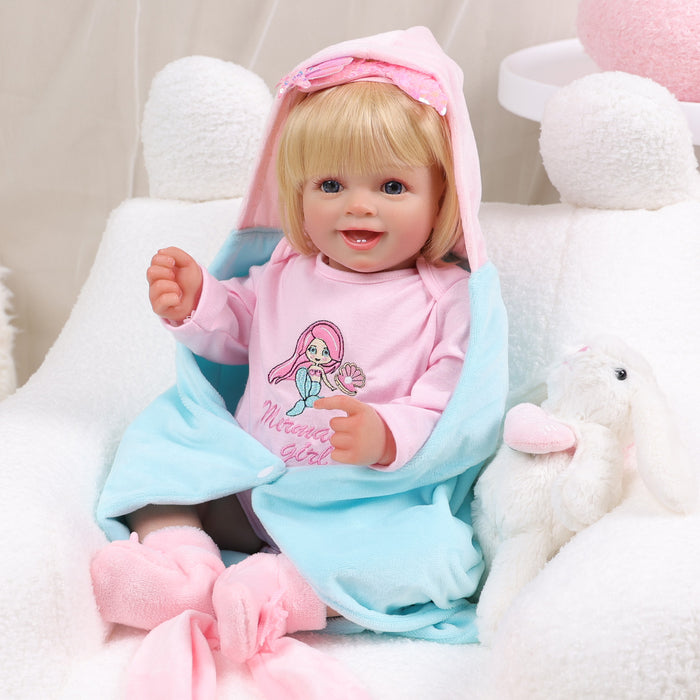 Babeside 20'' Adorable Reborn Baby Doll Girl Blue Eyes Yaney