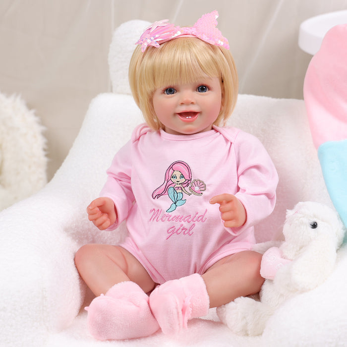 Babeside 20'' Adorable Reborn Baby Doll Girl Blue Eyes Yaney
