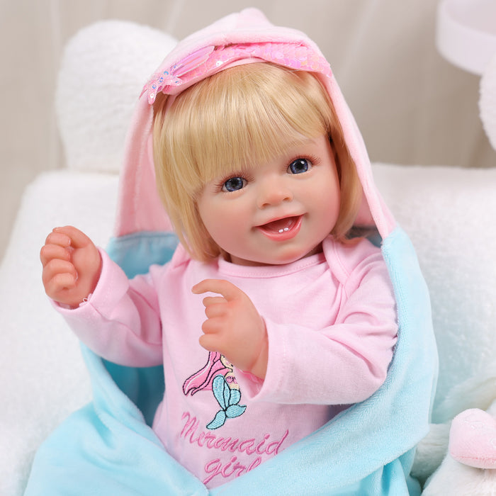 Babeside 20'' Adorable Reborn Baby Doll Girl Blue Eyes Yaney