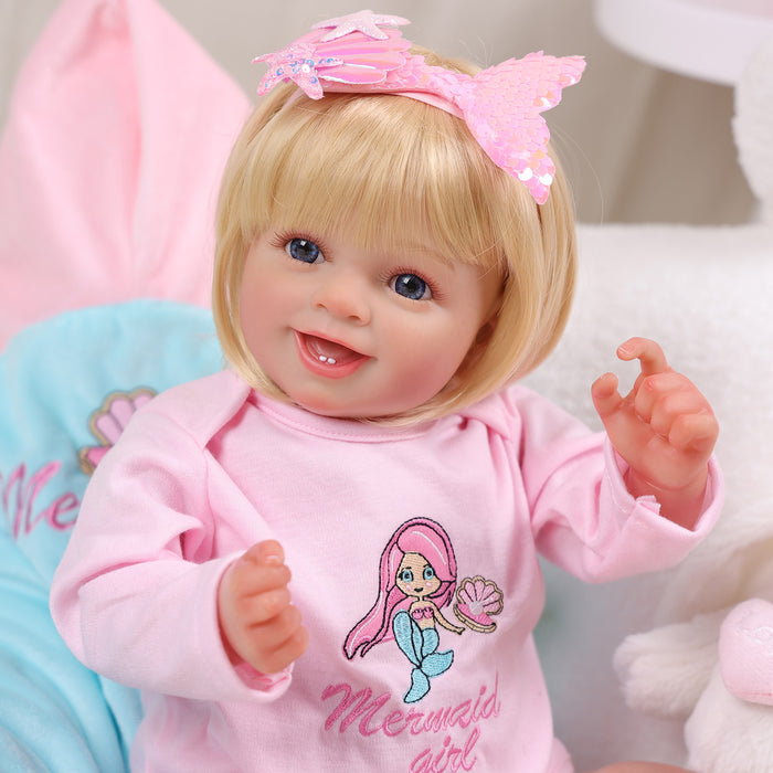 Babeside 20'' Adorable Reborn Baby Doll Girl Blue Eyes Yaney