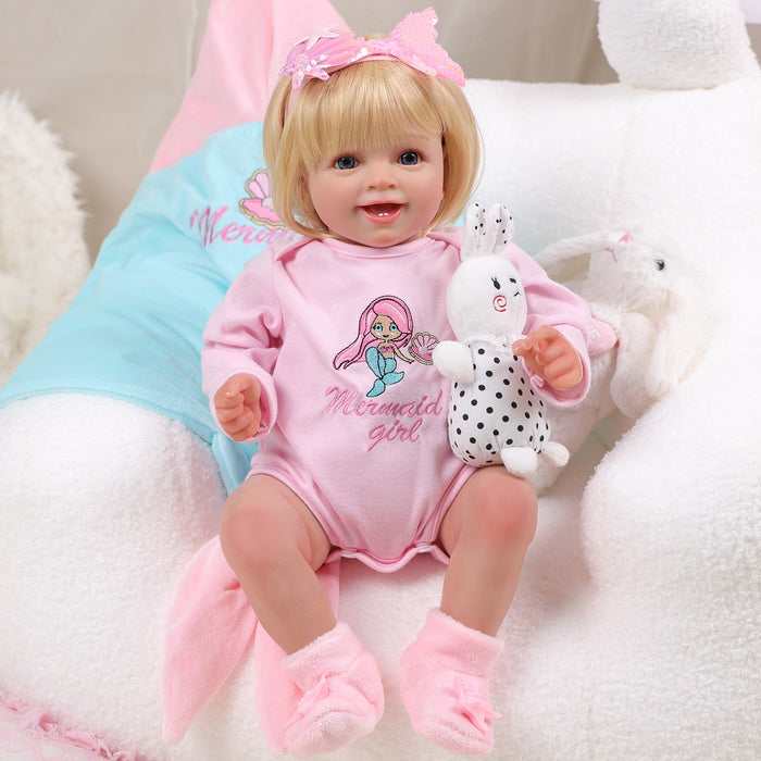 Babeside 20'' Adorable Reborn Baby Doll Girl Blue Eyes Yaney