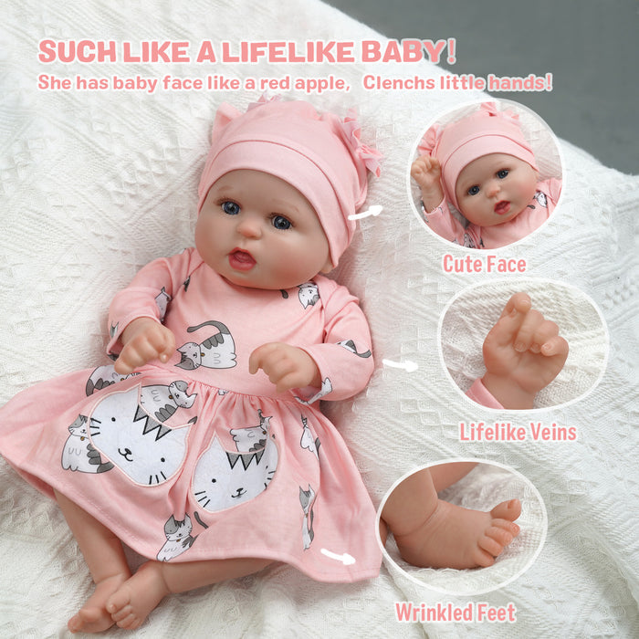 Babeside 20'' Bailyn Cutest Realistic Reborn Baby Doll Kitten Girl