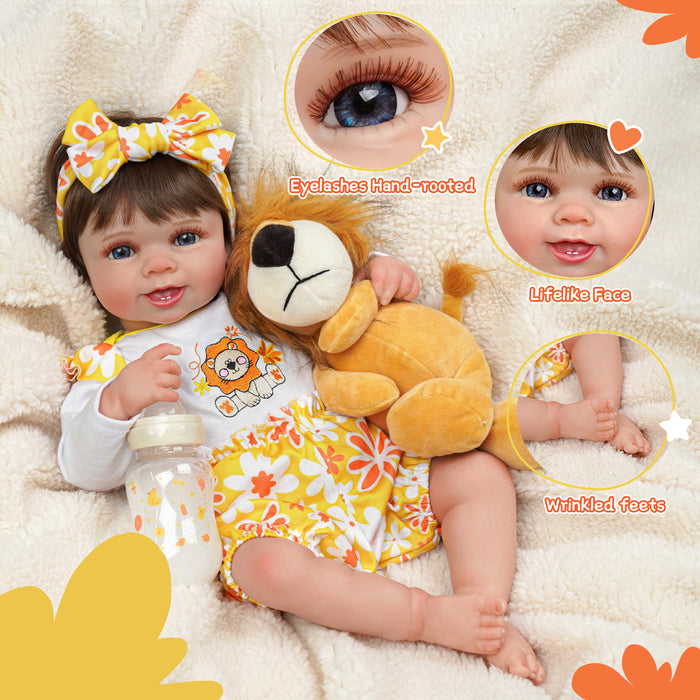 Babeside 20'' Lifelike Reborn Baby Doll Girl Carol Real Baby Feeling Realistic