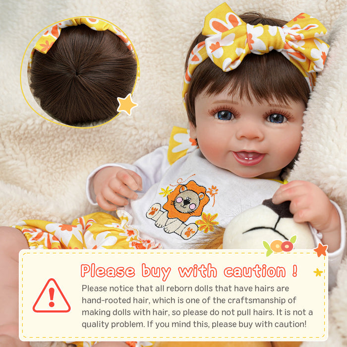 Babeside 20'' Lifelike Reborn Baby Doll Girl Carol Real Baby Feeling Realistic
