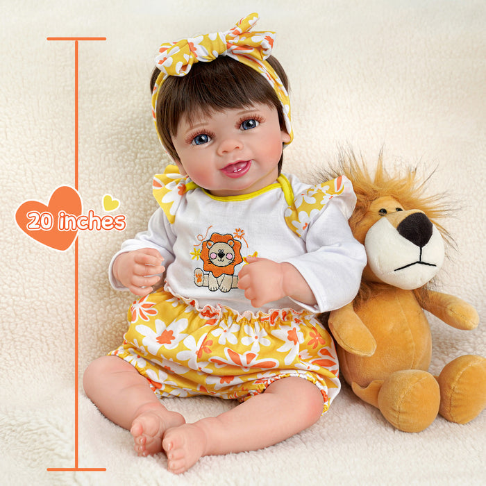 Babeside 20'' Lifelike Reborn Baby Doll Girl Carol Real Baby Feeling Realistic