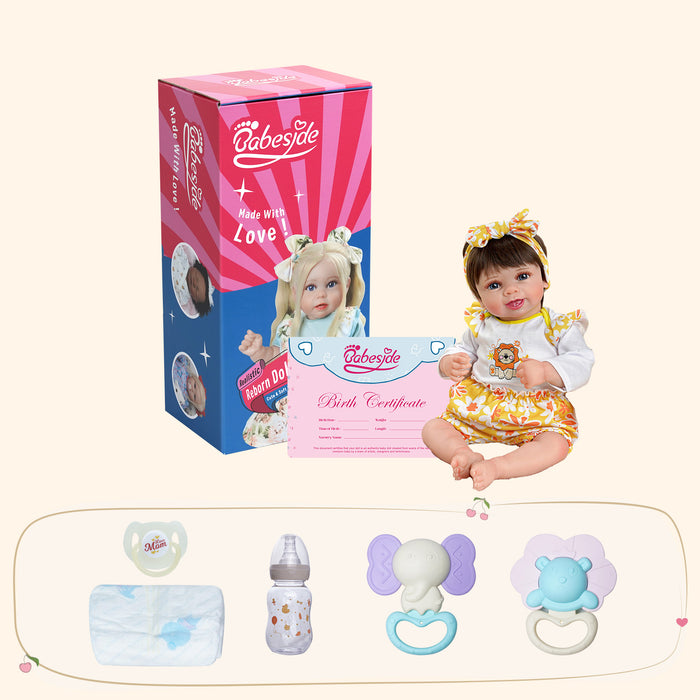 Babeside 20'' Lifelike Reborn Baby Doll Girl Carol Real Baby Feeling Realistic