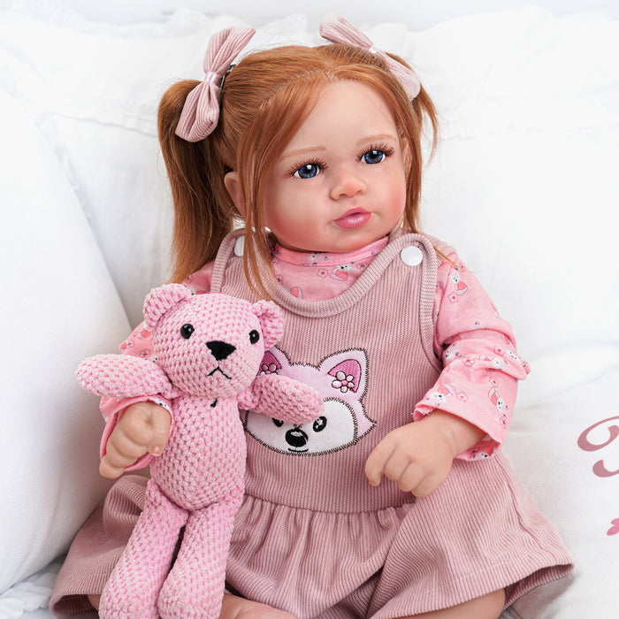 Babeside 20'' Realistic Reborn Baby Doll Blue Eyes Charming Girl Miya - Little Fox Pattern