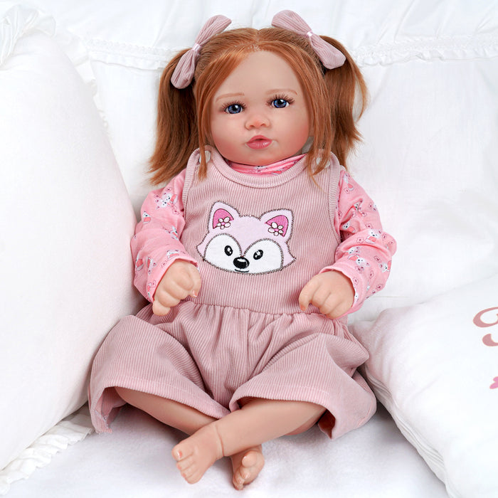 Babeside 20'' Realistic Reborn Baby Doll Blue Eyes Charming Girl Miya - Little Fox Pattern