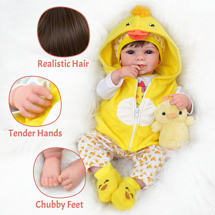 Babeside 20'' Realistic Reborn Baby Doll Cutest Adorable Girl Blue Eyes Carol