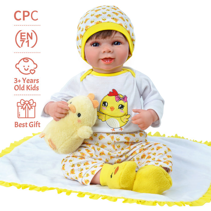 Babeside 20'' Realistic Reborn Baby Doll Cutest Adorable Girl Blue Eyes Carol