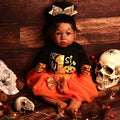 Babeside 20" Reborn Baby Halloween Doll African American Girl Saria with Black Gauze Dress