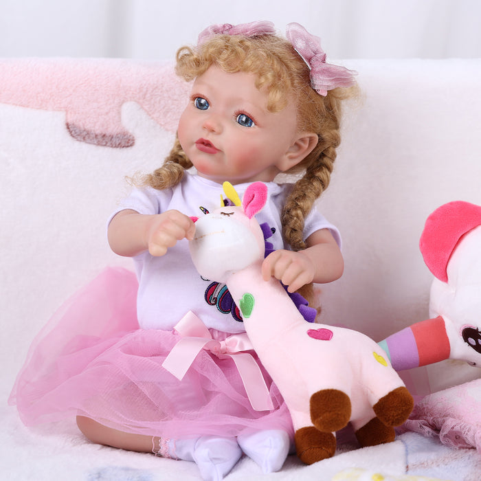 Babeside 20'' Reborn Toddler Doll Unicorn Pink Dress Girl Shayla