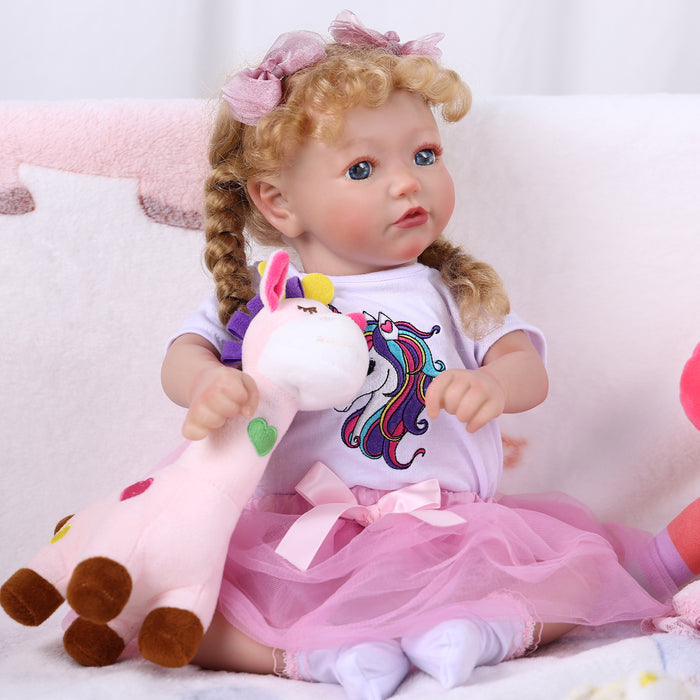 Babeside 20'' Reborn Toddler Doll Unicorn Pink Dress Girl Shayla