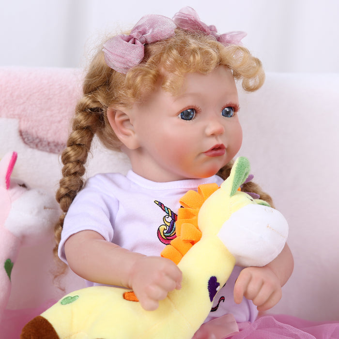 Babeside 20'' Reborn Toddler Doll Unicorn Pink Dress Girl Shayla