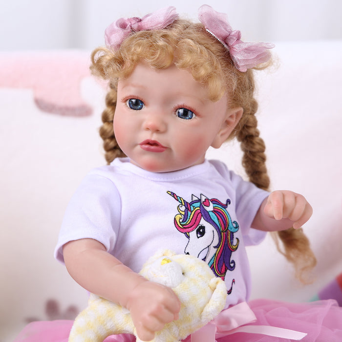 Babeside 20'' Reborn Toddler Doll Unicorn Pink Dress Girl Shayla