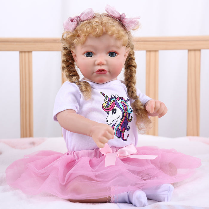Babeside 20'' Reborn Toddler Doll Unicorn Pink Dress Girl Shayla