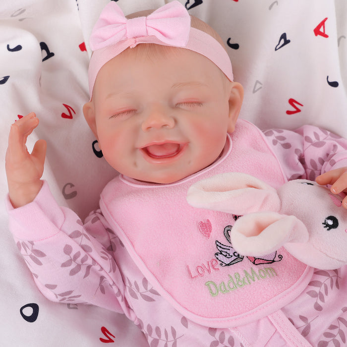 Babeside 20" Sleeping  Infant Baby Pink Girl Claire