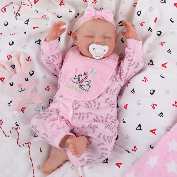 Babeside 20" Sleeping  Infant Baby Pink Girl Claire
