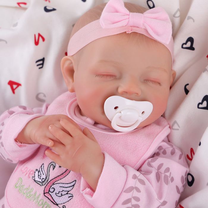 Babeside 20" Sleeping  Infant Baby Pink Girl Claire