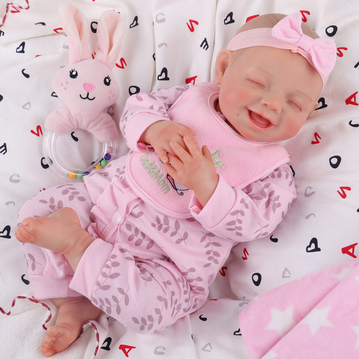 Babeside 20" Sleeping  Infant Baby Pink Girl Claire