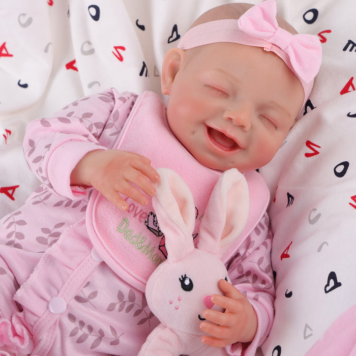 Babeside 20" Sleeping  Infant Baby Pink Girl Claire