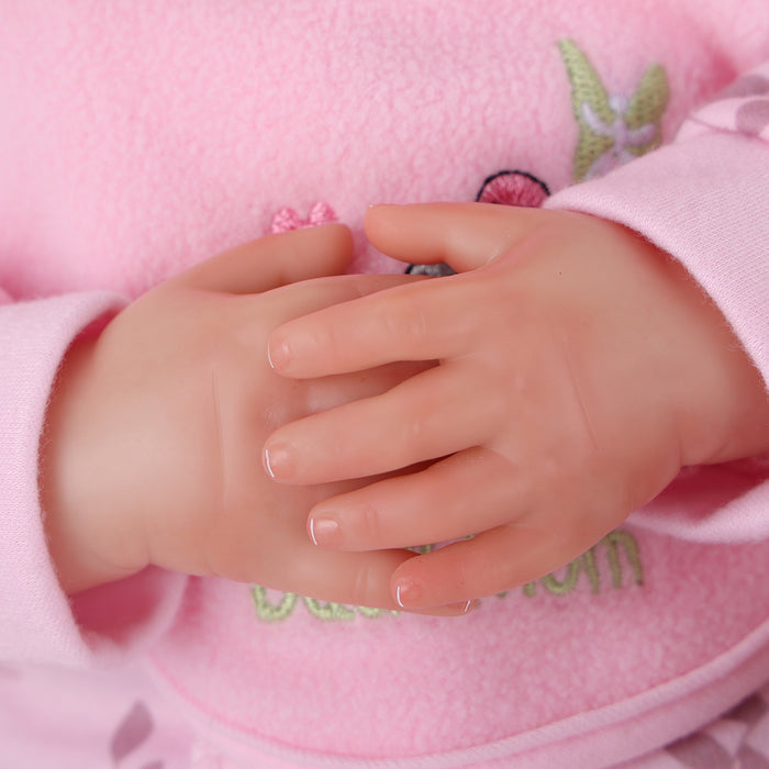Babeside 20" Sleeping  Infant Baby Pink Girl Claire