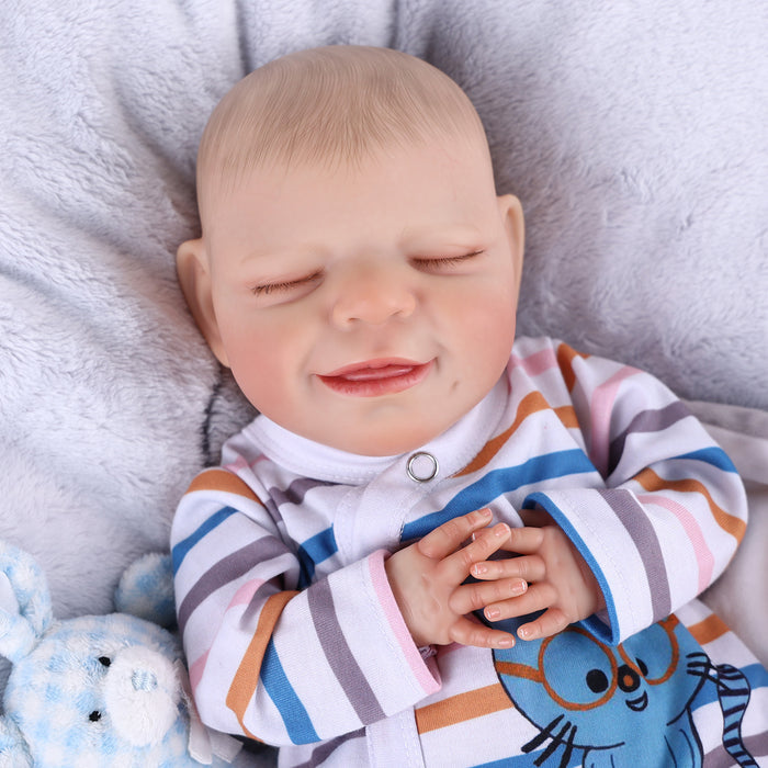 Babeside 20" Sleeping Infant Striped Cat Girl Angel