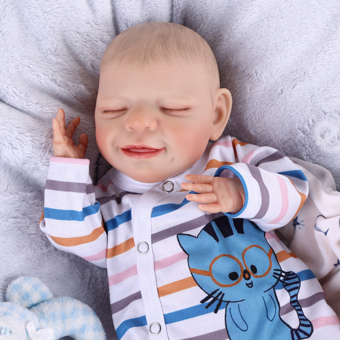 Babeside 20" Sleeping Infant Striped Cat Girl Angel
