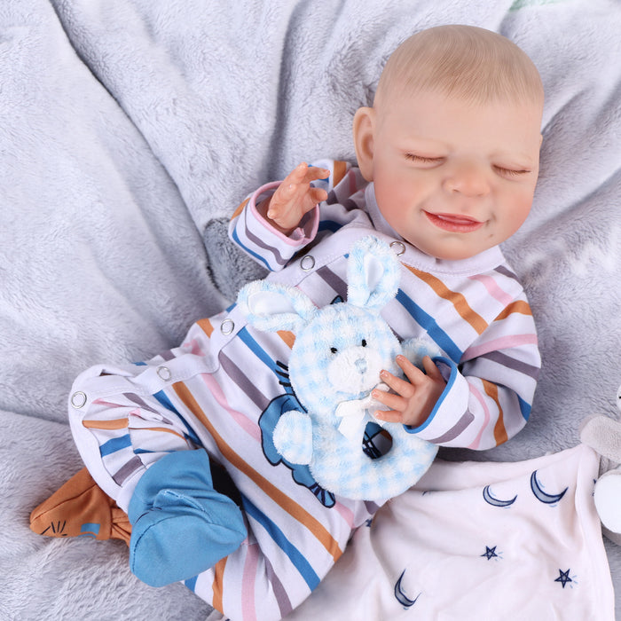 Babeside 20" Sleeping Infant Striped Cat Girl Angel